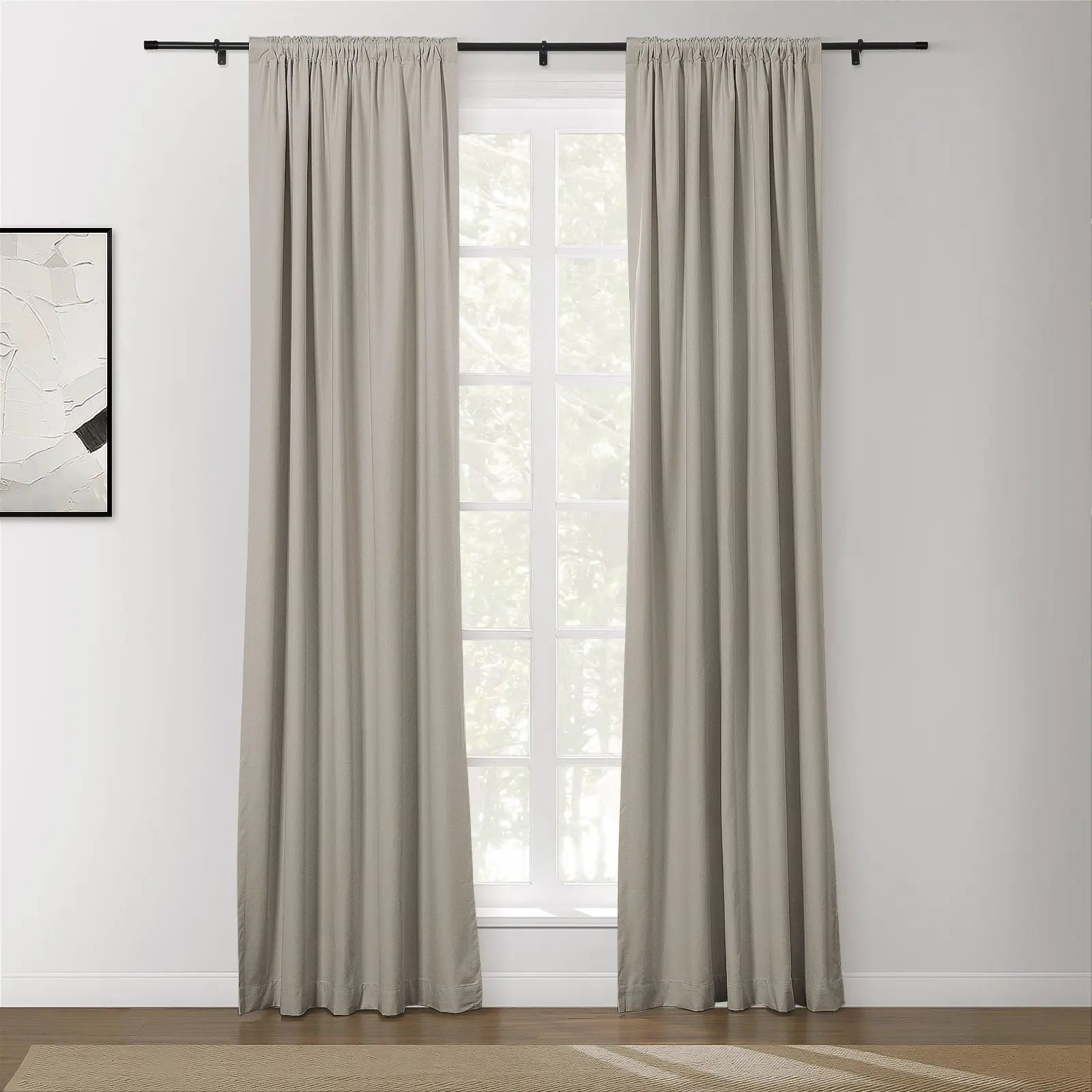 Lila 100% Blackout Curtains - Soft Blackout Drapes for Bedroom & Nursery - Light Blocking Window Treatments for Better Sleep