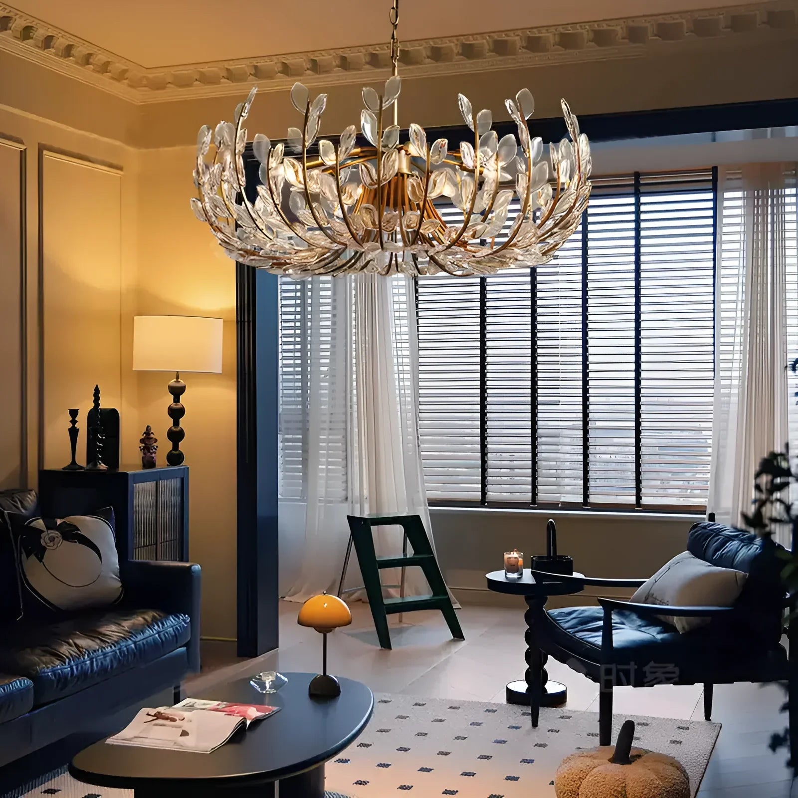 Adela 6-Light Modern Chandelier - 26 Inch Crystal Ceiling Light Fixture for Dining Room, Bedroom, or Living Room Decor