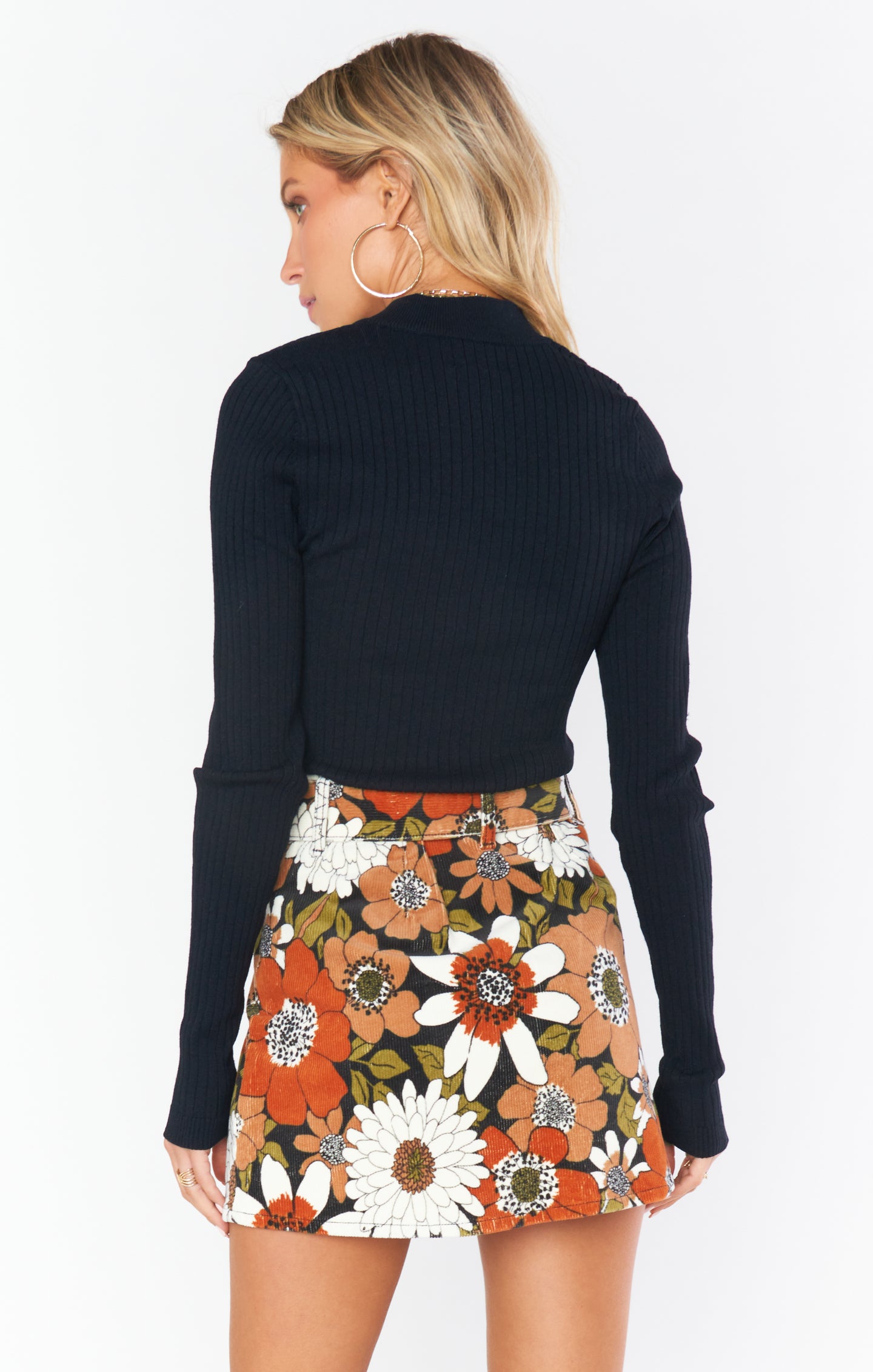 Charlie Zip Sweater - Black Rib Knit Pullover for Women | Cozy Winter Fashion | Casual Outfit & Layering Essential