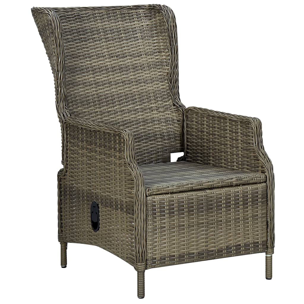 7-Piece Brown Poly Rattan Patio Furniture Set with Cushions - Outdoor Dining & Conversation Set for Garden, Backyard, Poolside - Perfect for Al Fresco Dining & Relaxing in Your Outdoor Living Space