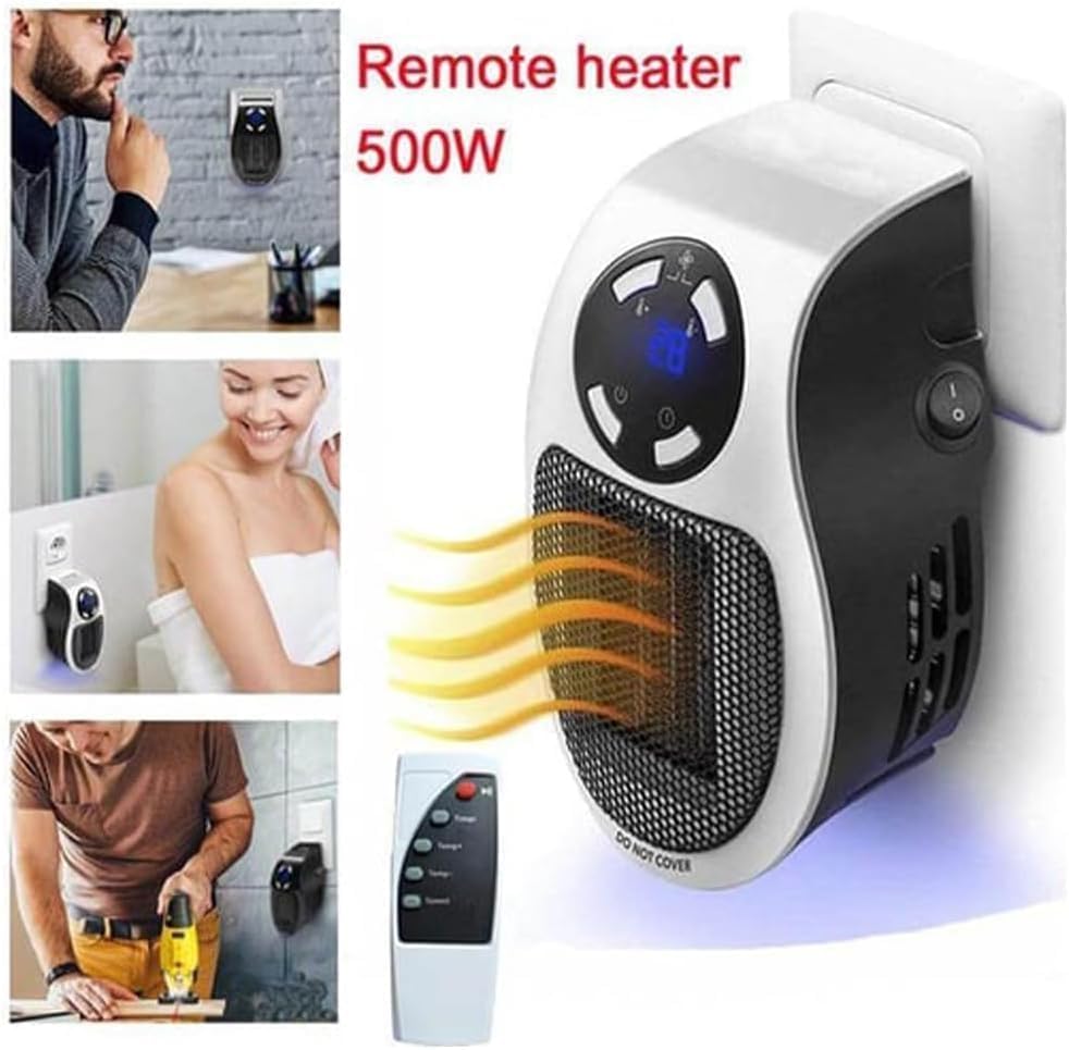 Elon Musk Ultra Air Heater - Adjustable Thermostat, Timer & LED Display - Quiet Portable Space Heater for Home, Office, Bedroom - Energy Efficient Personal Heater (2 Pack, White) - Perfect for Winter Warmth & Small Room Heating