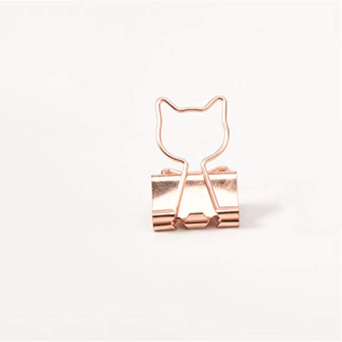 10pcs Cute Cat Hollow Out Binder Clips - Kawaii Metal Binder Clamps for School, Office, Notebooks & DIY Crafts - Fun Stationery Supplies (Penguin, Cactus Designs) - Perfect for Organizing Documents, Bookmarks & Gift Wrapping