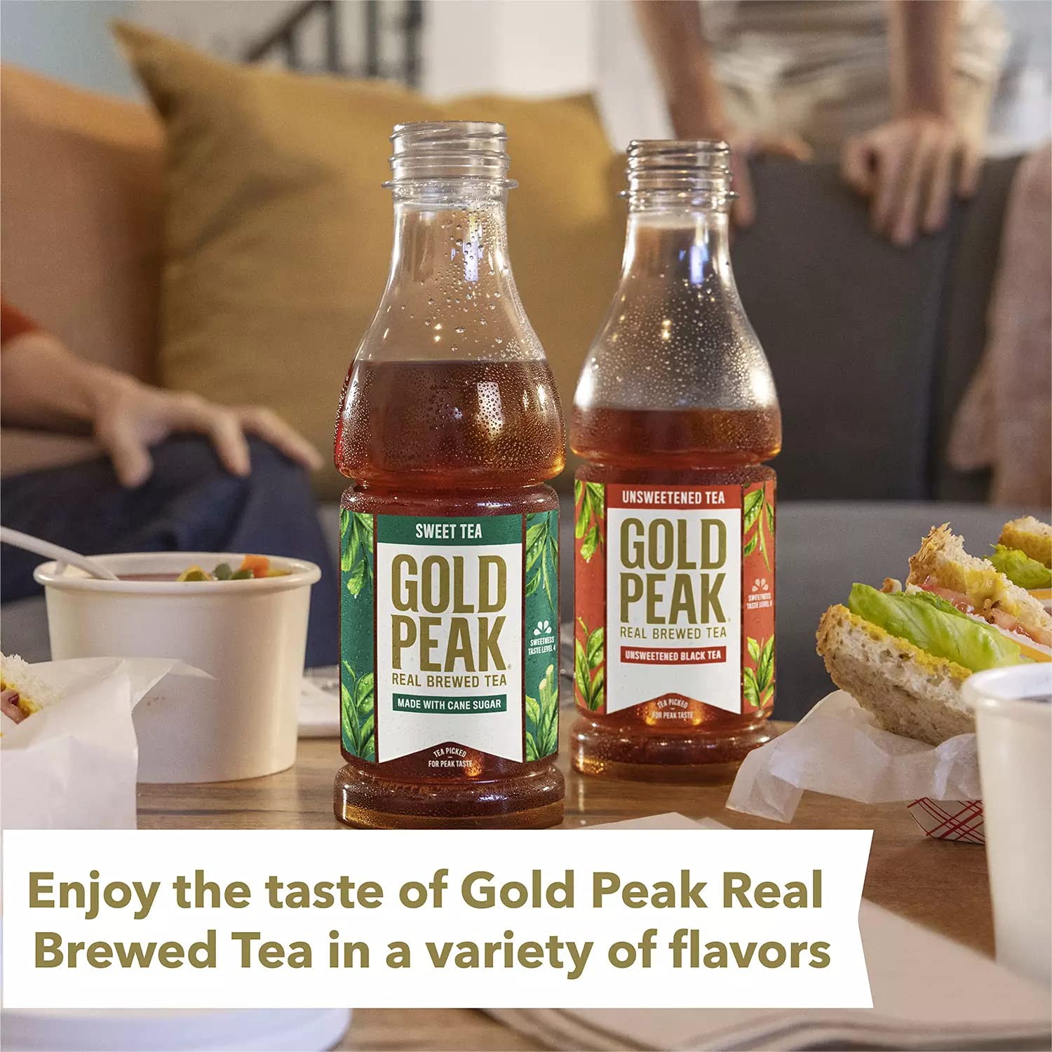 Premium Gold Peak Naturally Sweet Real Brewed Tea - 3 Boxes (18.5oz/18pk) 54 Bottles Total | Cane Sugar Sweetened | Refreshing Iced Tea for Parties, BBQs & Office Break Rooms | Google SEO Optimized