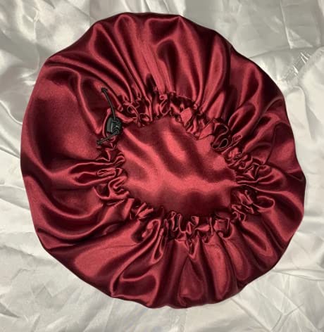 AGASTIAGASTI Large Satin Sleep Cap - Silk Elastic Night Sleeping Hat & Hair Bonnet for Women - Pack of 1 (B18) - Perfect for Curly Hair Protection & Overnight Styling