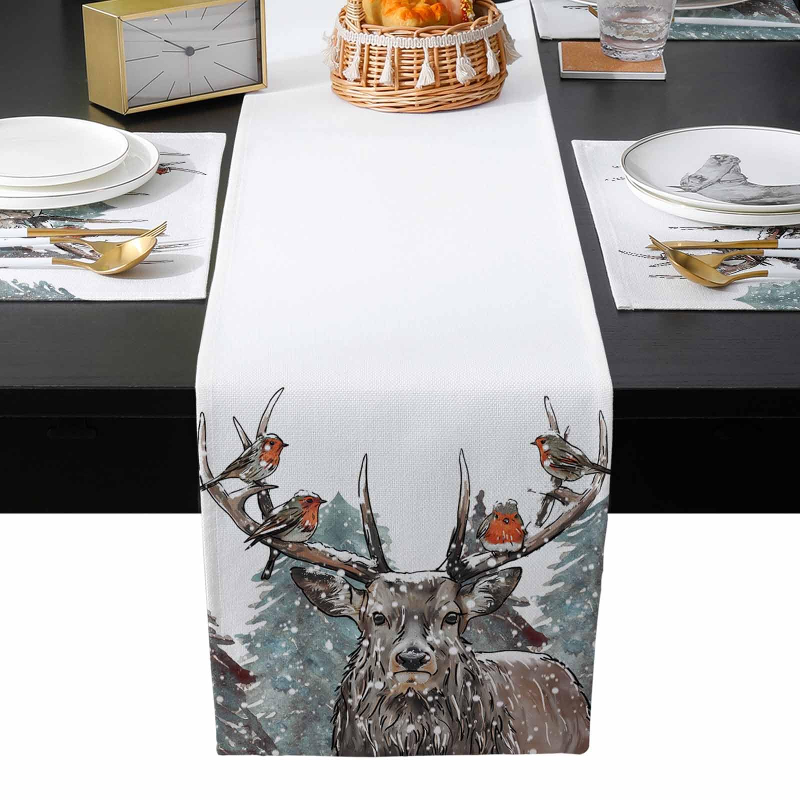 Christmas Table Runner and Placemats Set - 16