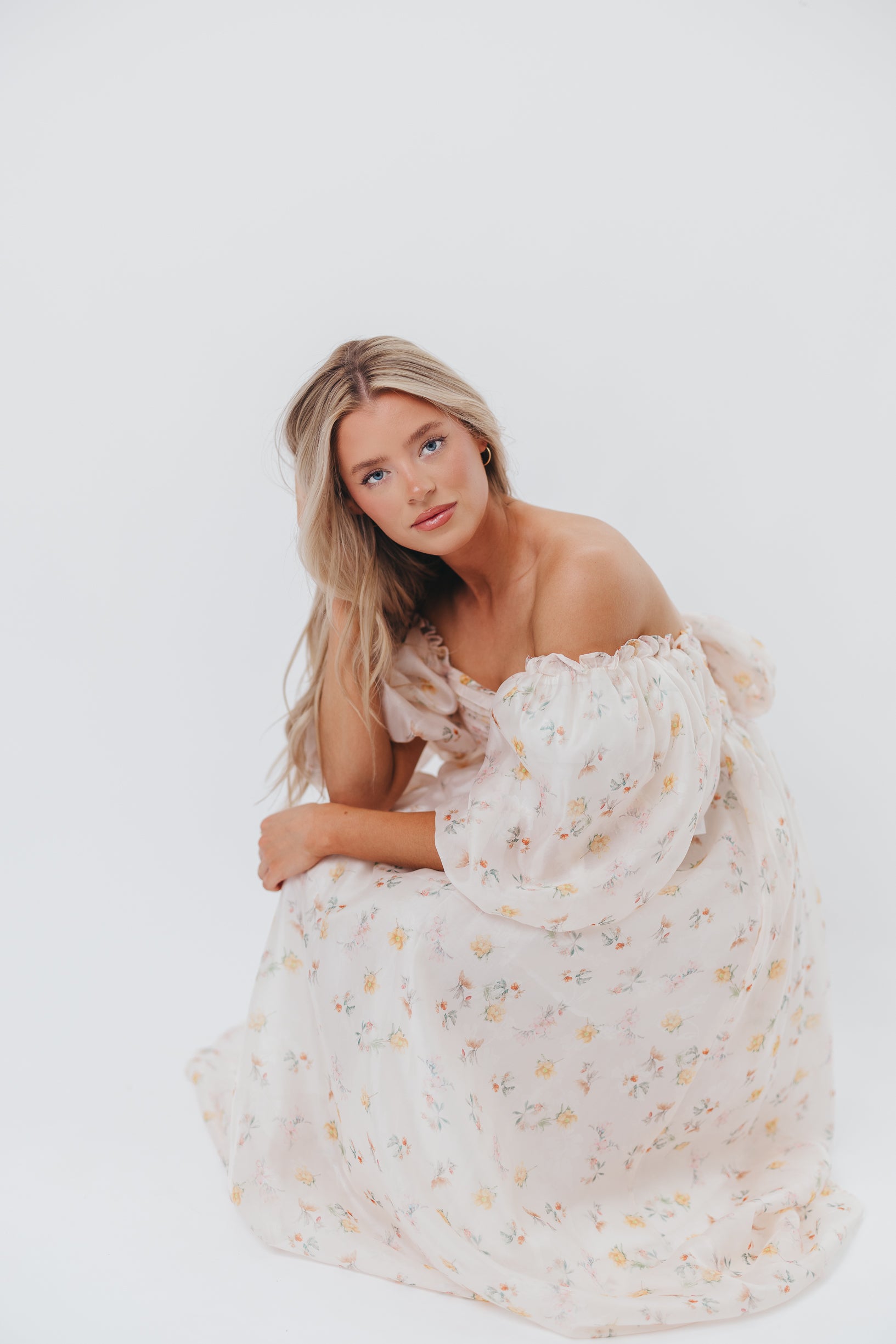Melody Maxi Dress with Pleats & Bow Detail - Yellow Rose Floral Print | Bump Friendly Maternity Dress | Inclusive Sizing S-3XL | Perfect for Weddings, Baby Showers & Summer Vacations