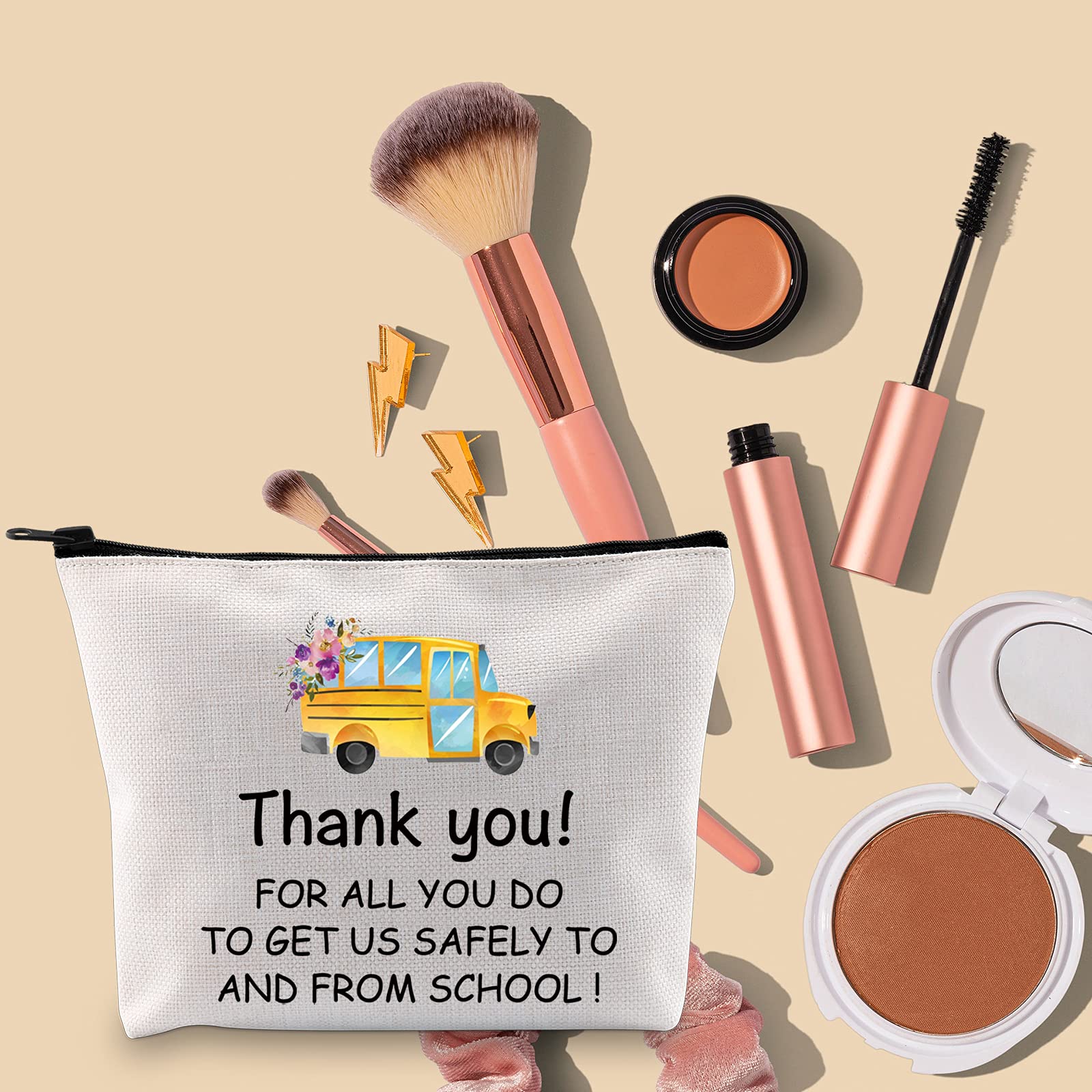 TOBGBE Bus Driver Gift - Makeup Bag for Retirement & Appreciation - Safe Travel Essential