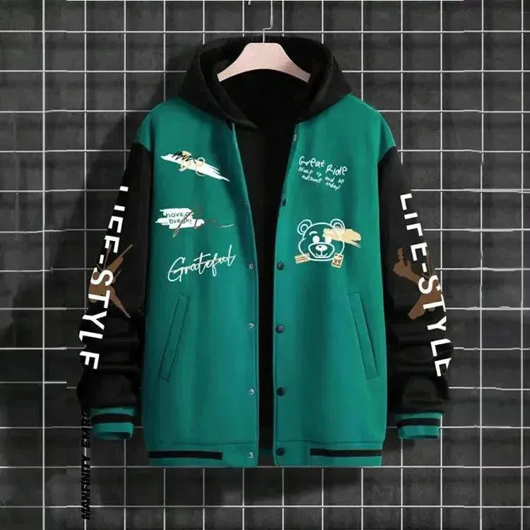 Men's Casual Baseball Jacket - Lightweight Stylish Outerwear for Spring & Fall | Perfect for Streetwear, Sports & Everyday Fashion