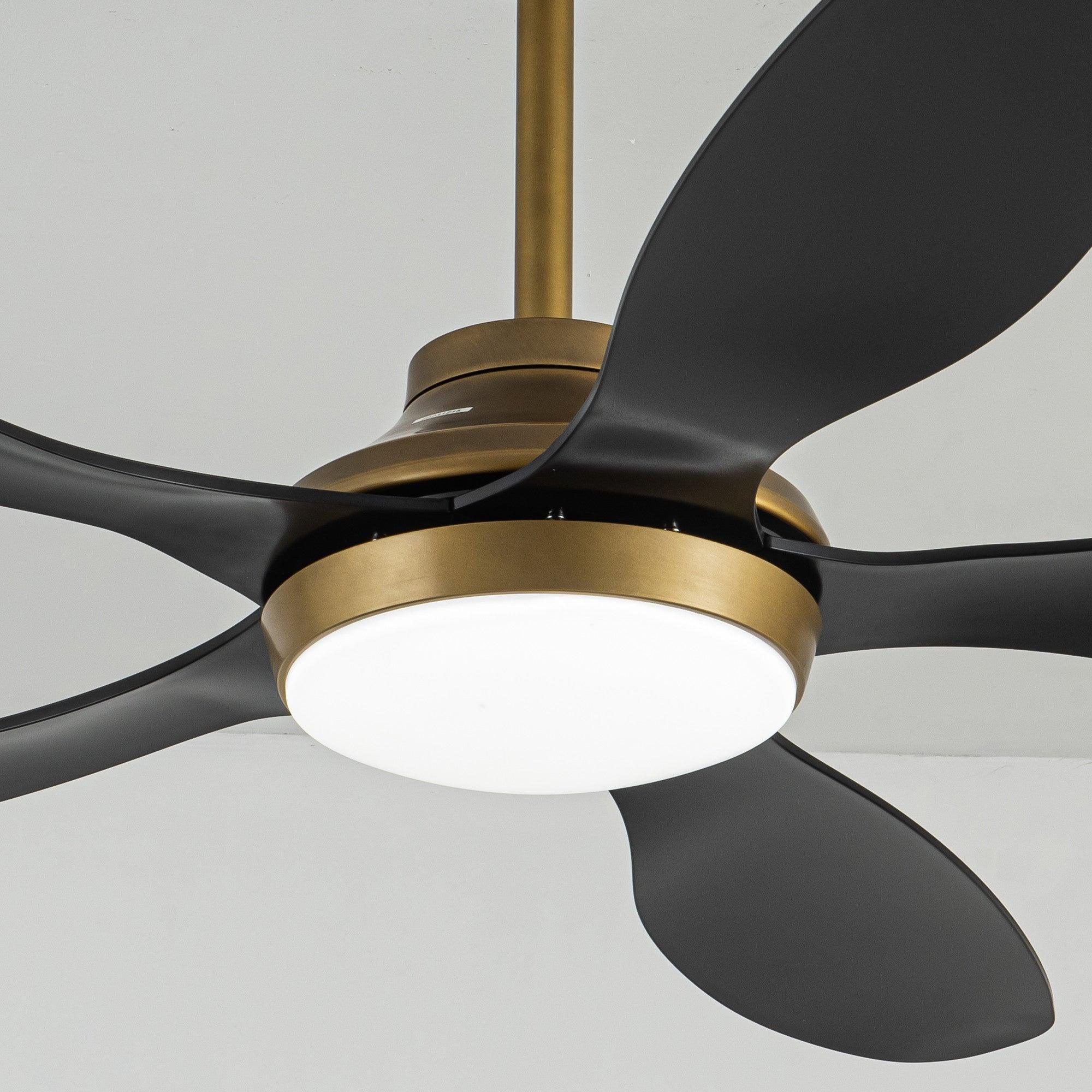 52 Inch Punjab Smart Ceiling Fan with LED Light - Energy Efficient, Remote Control, Quiet Operation for Bedroom, Living Room, and Office
