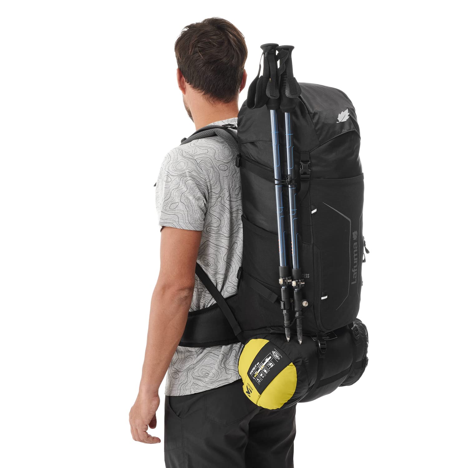 Lafuma Classic Backpack - 40L Black Hiking Backpack for Men & Women - Perfect for Outdoor Adventures, Camping, and Travel