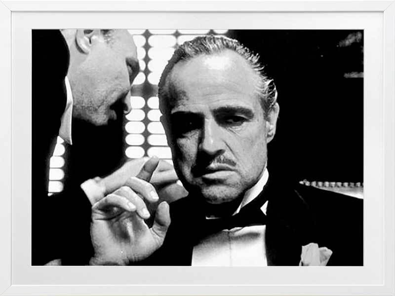 Don Corleone Framed Art Print - Classic Godfather Movie Poster - Perfect for Home Theater, Office Decor & Mafia Film Fan Gifts