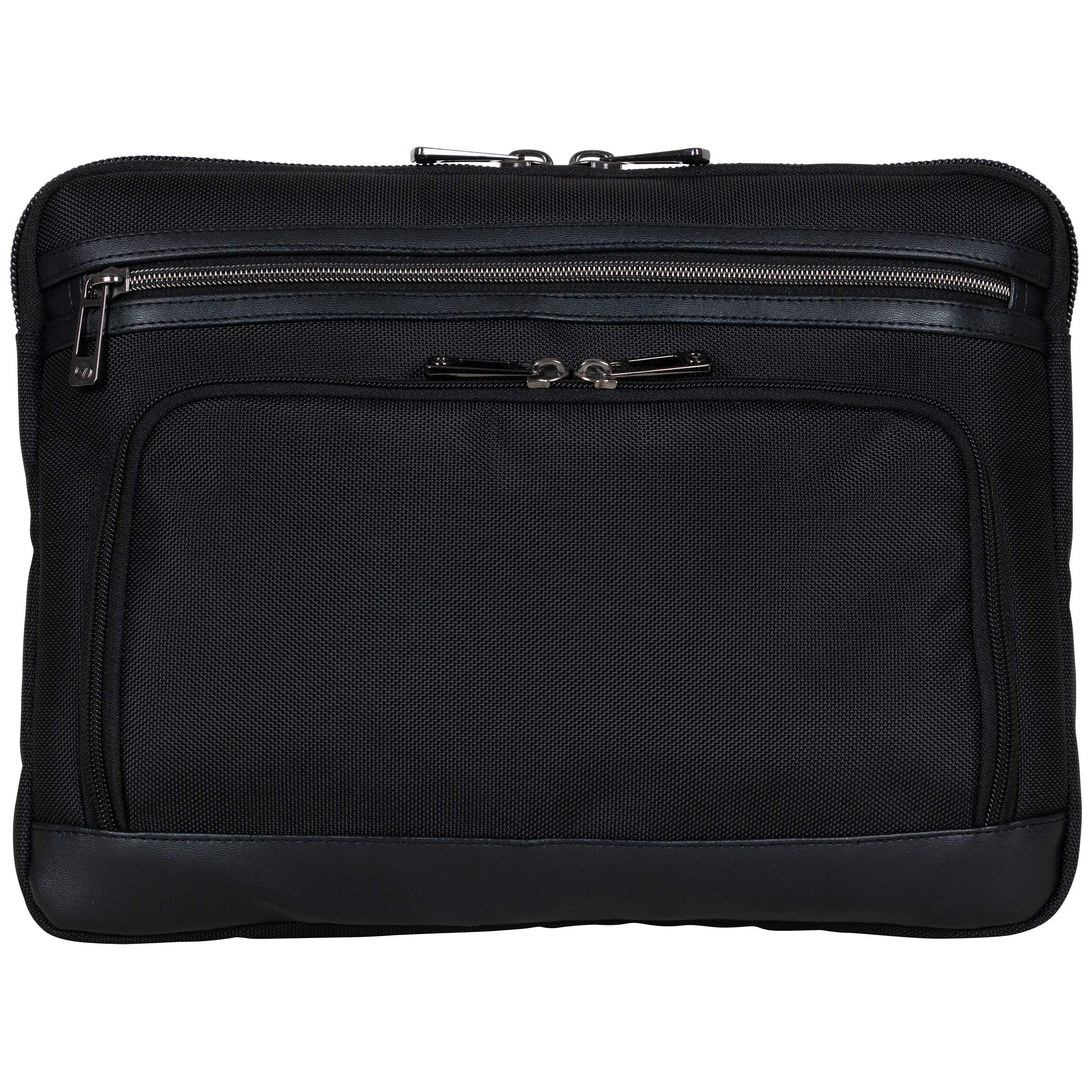 15.6 Inch Laptop Sleeve with Tablet Pocket - Water-Resistant Business Computer Bag for MacBook, Dell, HP - Perfect for Office, Travel & Commuting (Black)