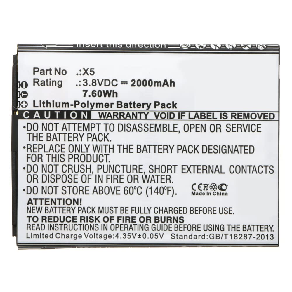 Synergy Digital Explay X5 Battery - 3.8V 2000mAh Li-Pol | Smartphone Power Replacement