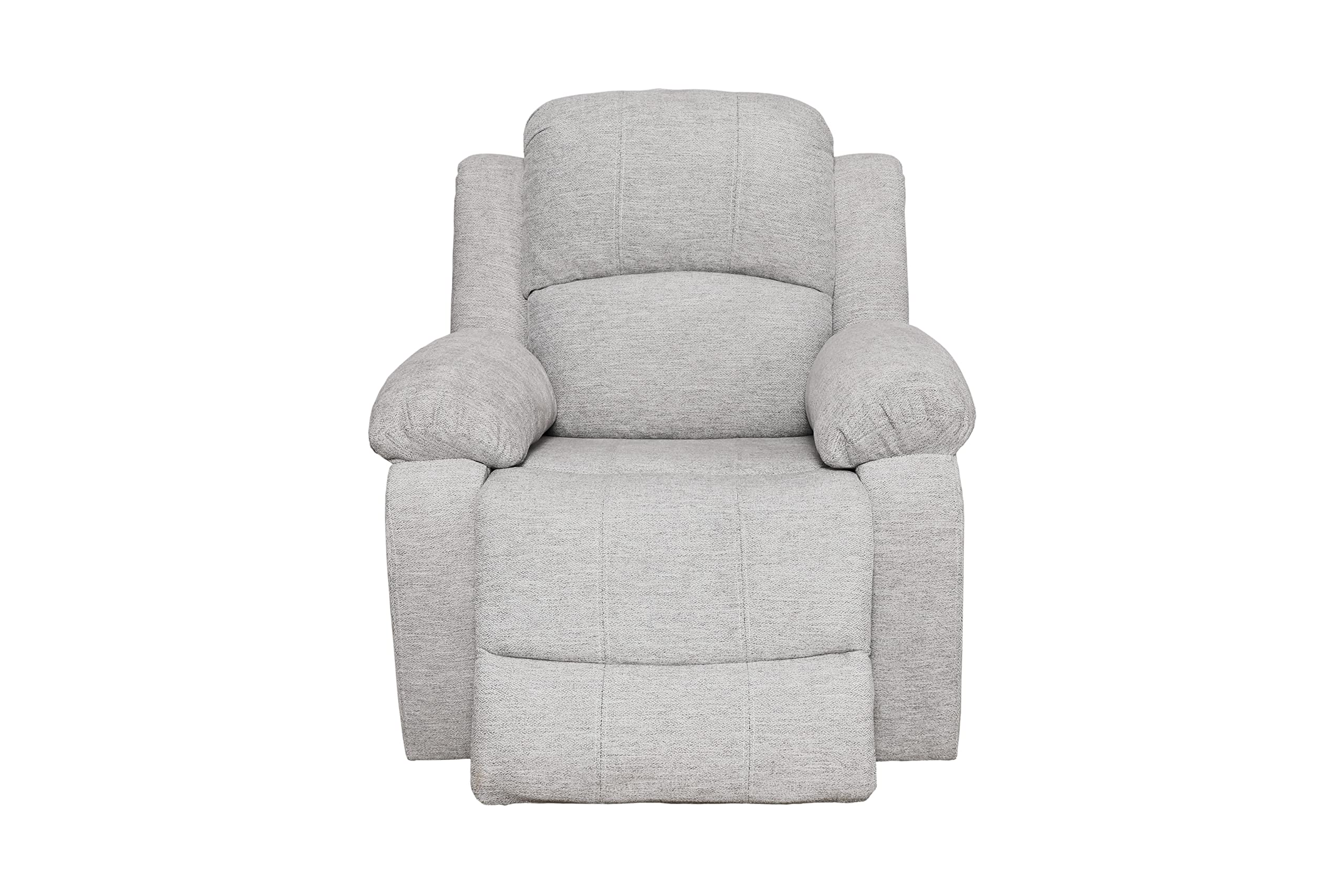 Comfortable Manual Reclining Chair for Living Room - Grey Linen Upholstery, Single Seat Sofa (GS28XX) | Perfect for Relaxing, Reading & Watching TV