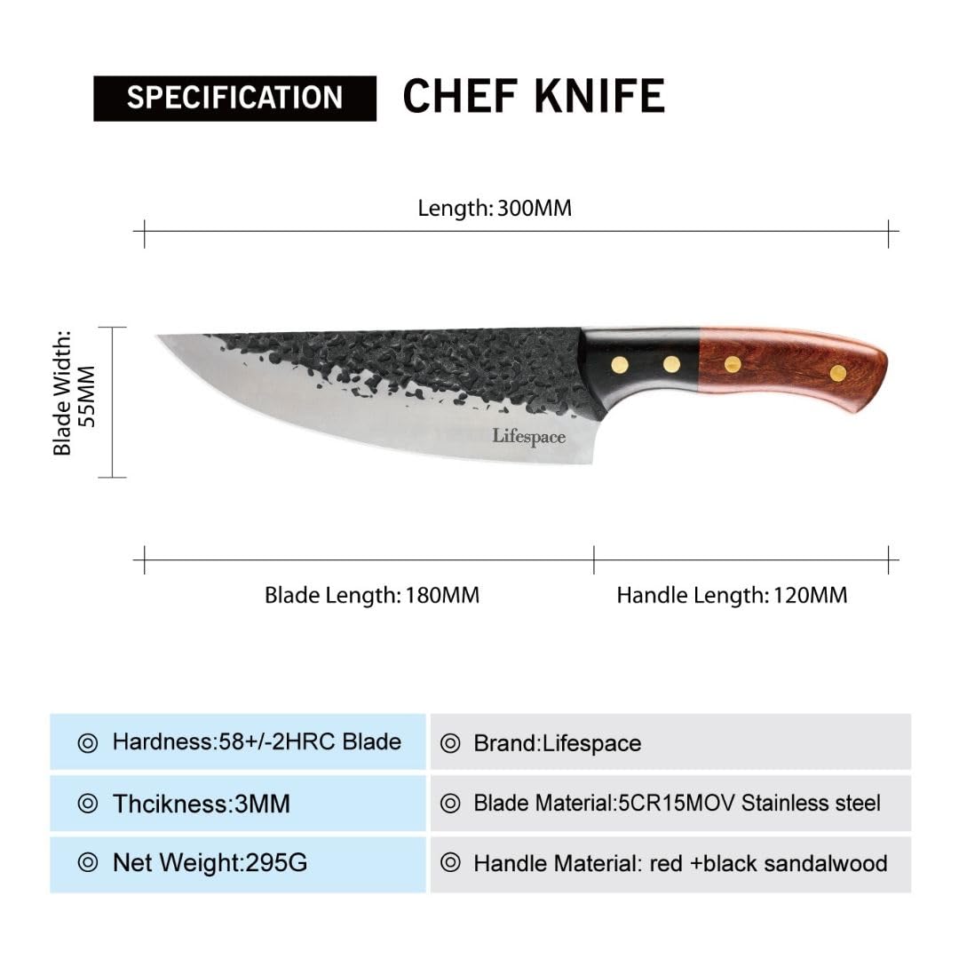 Premium 3-Piece Chef Cleaver Knife Set with Genuine Leather Sheaths - Professional Kitchen Knives for Meat, Vegetables & Herbs - Perfect Gift for Chefs & Cooking Enthusiasts