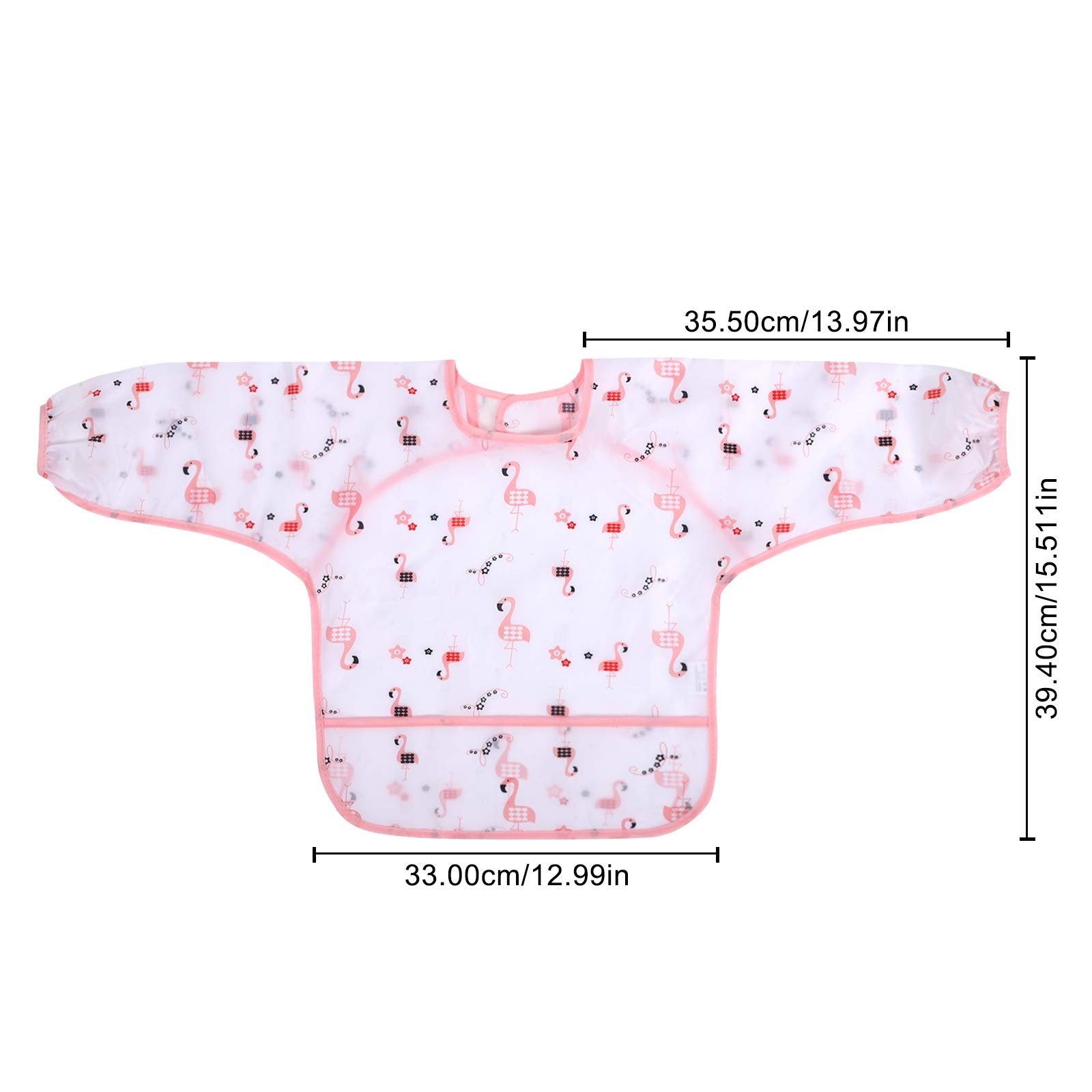 Accmor Waterproof Long Sleeve Baby Bibs - Soft Toddler Feeding Bib for 6-36 Months - Perfect for Messy Meals & Learning to Eat Independently