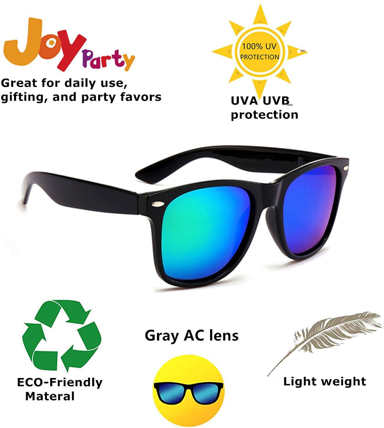 Bulk Party Sunglasses for Adults - 80s Retro Style Shades (8/10/20/30 Pack) | Perfect for Themed Parties, Costume Events & Wedding Favors