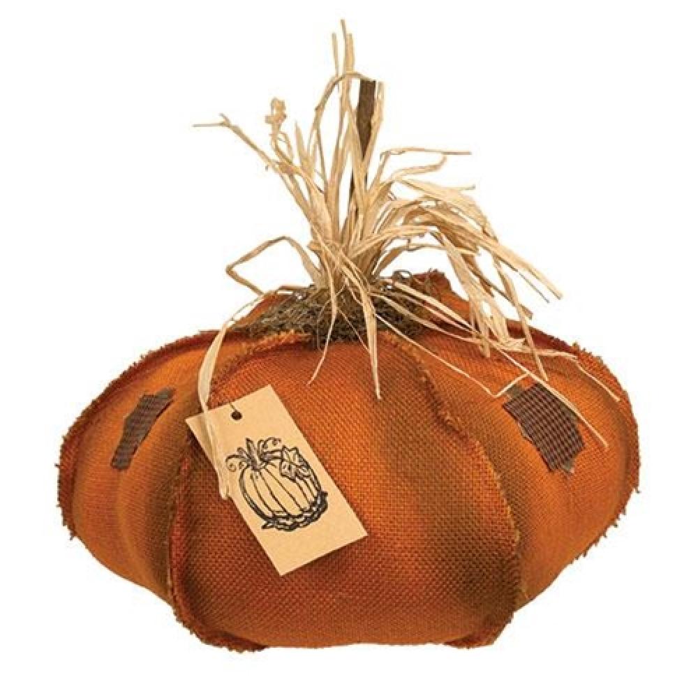 Orange Burlap Pumpkin Patches - 15 Pack for Fall Decor, Thanksgiving Crafts & DIY Halloween Costume Accessories