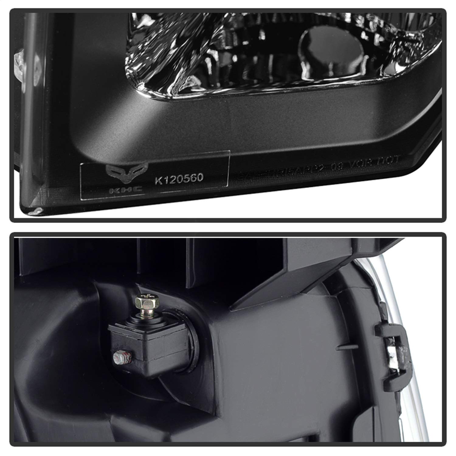 Xtune PRO-JH-FF15009-CFB-BK LED Halo Projector Headlights for Ford F150 - Black - High Performance Aftermarket Headlights for Night Driving & Off-Road Use
