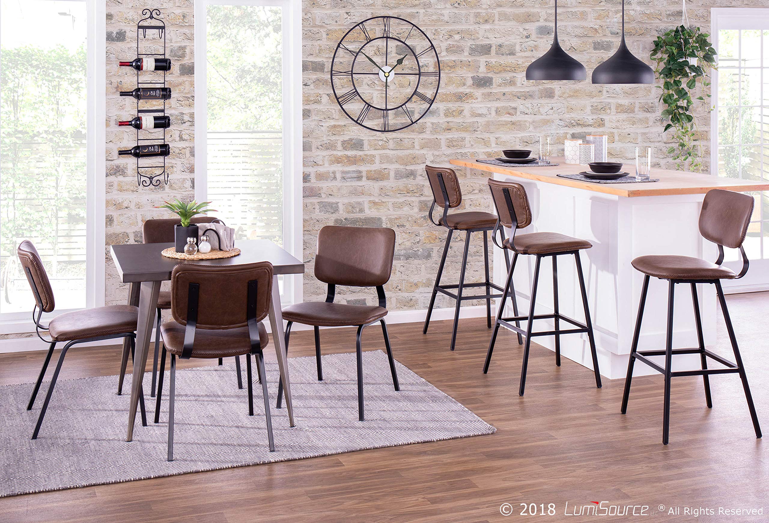 LumiSource Austin Square Dinette Table - 4-Person Small Dining Table for Kitchen, Breakfast Nook & Small Spaces | Compact & Stylish Dining Height Table for Apartments, Condos & Cozy Homes