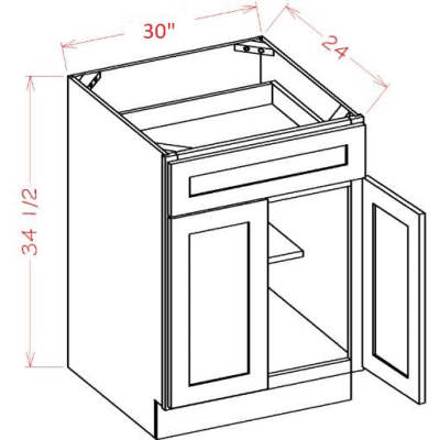 A Kitchen Transformation with AAMR B30B 30-Inch Recessed Base Cabinet