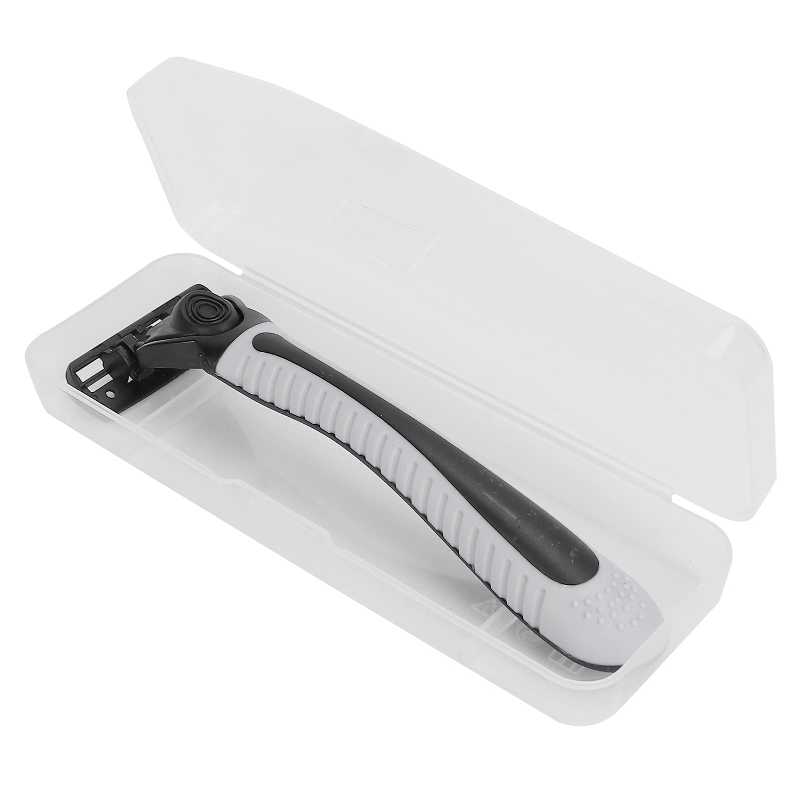 Premium Travel Razor Case - Transparent & Breathable Storage Box for Men's Razor Handles - Portable Shaving Kit for Gym, Travel & Home Use