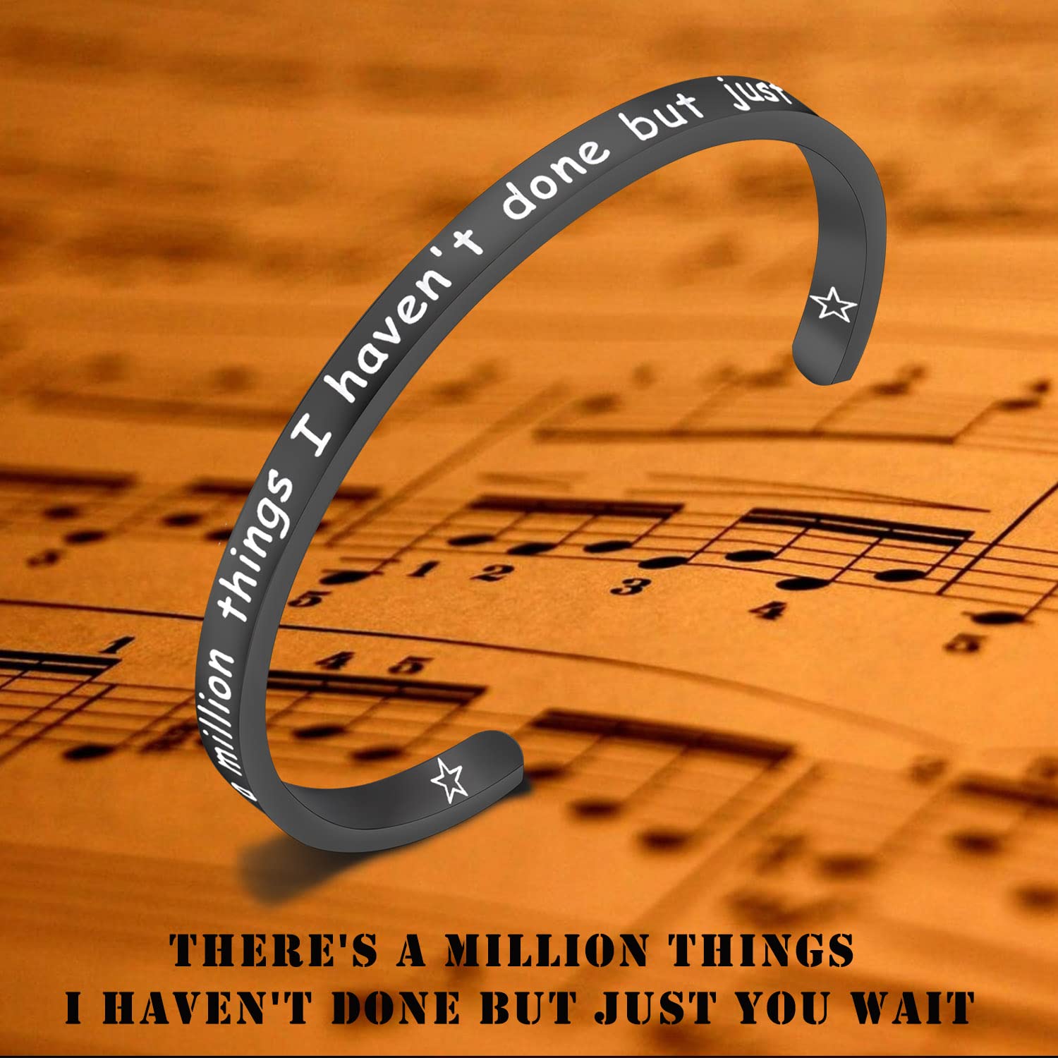PLITI Musical 'Hamilton' Inspired Bracelet - 'There's A Million Things I Haven't Done' Quote Jewelry - Perfect Gift for Theater Fans, Musicians & Broadway Lovers - Great for Concerts, Date Nights & Special Occasions