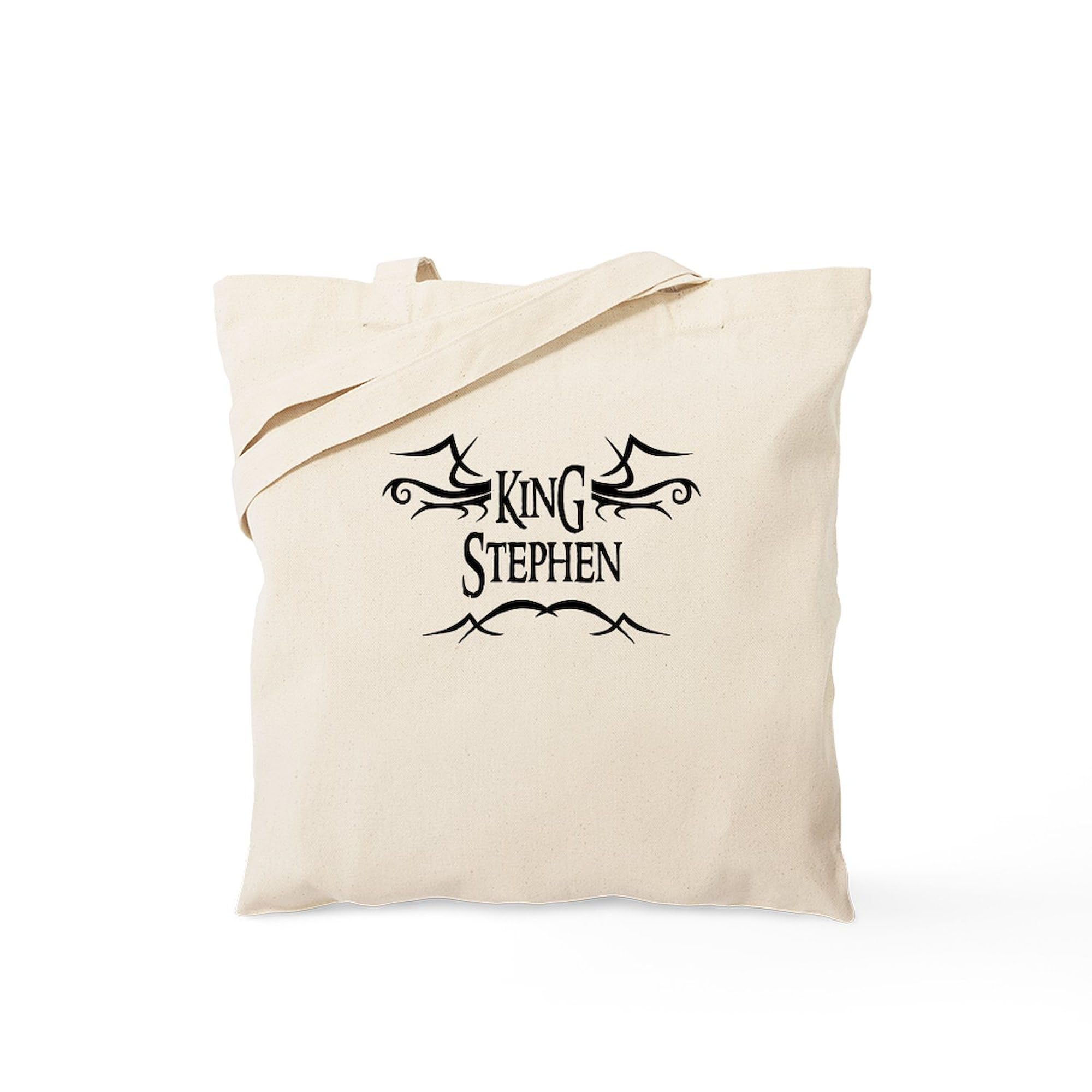 King Stephen Tote Bag - Natural Canvas Reusable Shopping Bag for Groceries, Beach & Everyday Use | Eco-Friendly Cotton Tote with Premium Print