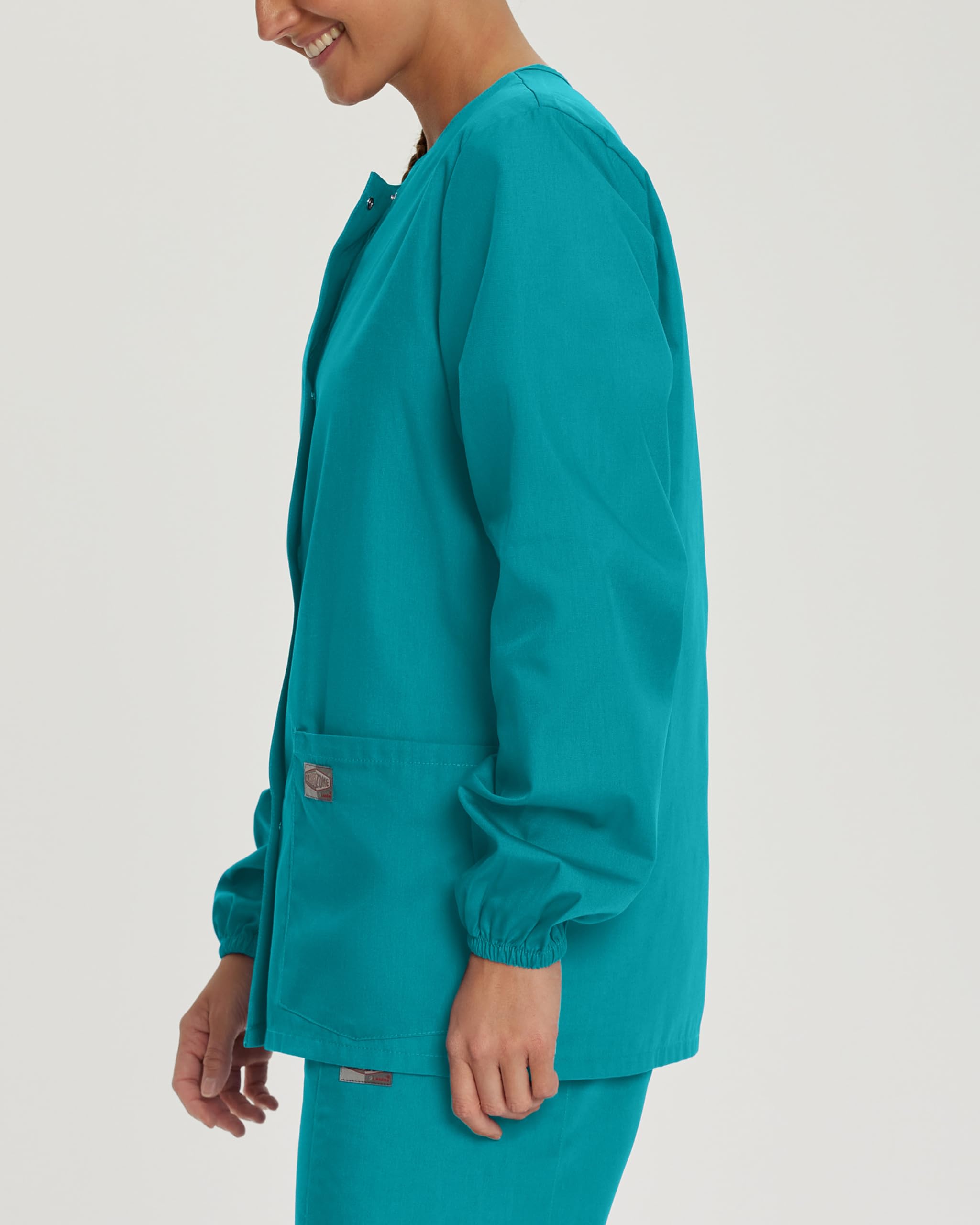 Landau Scrub Zone Relaxed Fit 2-Pocket Snap-Front Scrub Jacket for Women - Comfortable Medical Uniform for Nurses & Healthcare Professionals - Perfect for Hospitals, Clinics & Long Shifts
