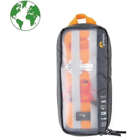 Lowepro Gearup Pouch Medium Camera Bag - Dark Grey Green Line for DSLR, Mirrorless & Accessories - Perfect for Travel, Hiking & Outdoor Photography
