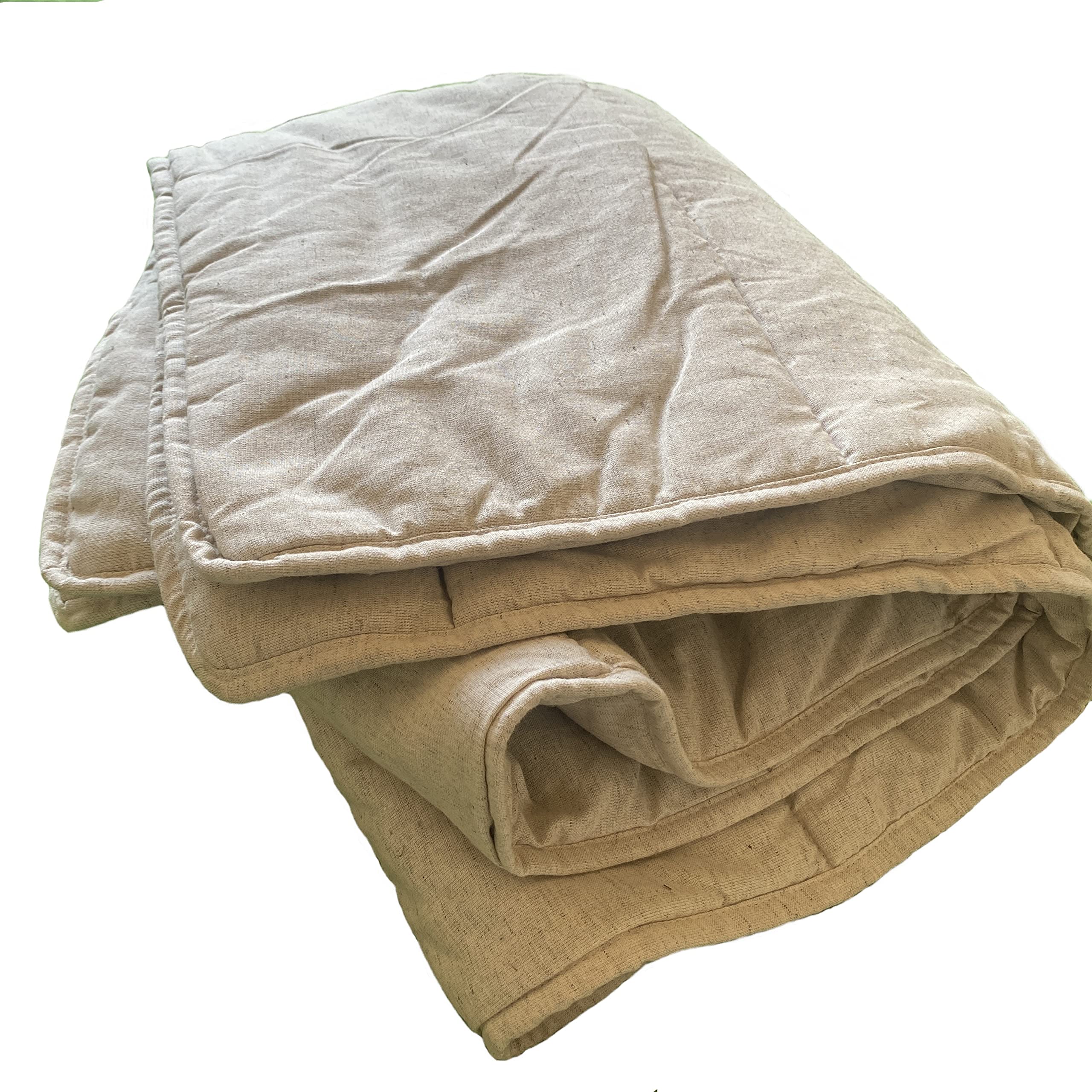 Organic Hemp Down Alternative Blanket - All-Season Soft & Breathable Comforter - Machine Washable Queen Size (86x90