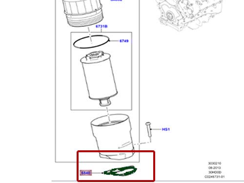 Genuine Land Rover LR010735 Oil Filter Gasket Kit for 3.0L SC V6 Petrol Engine - Perfect for Routine Maintenance & Off-Road Adventures