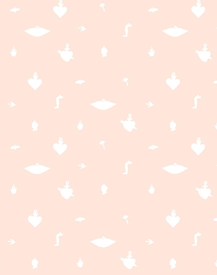 Large Milagros Wallpaper by Clare V. in Blush - Perfect for Boho Chic Home Decor & Accent Walls