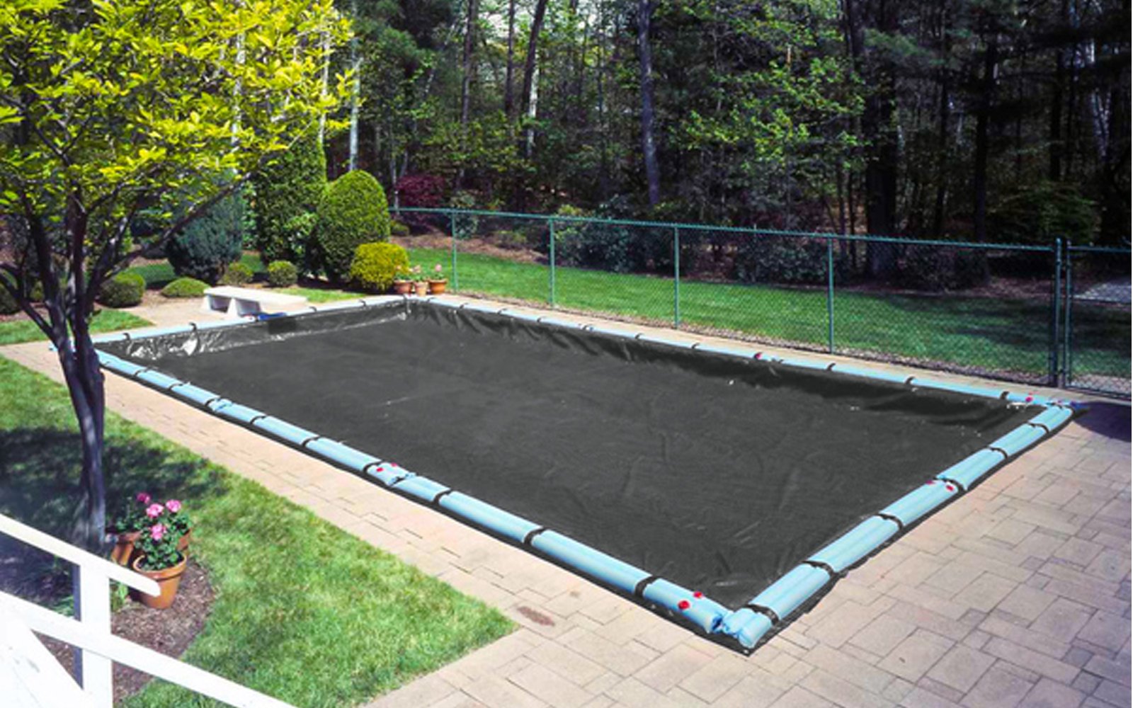 12 x 24 Foot Rectangle Fine Mesh Pool Winter Cover - Heavy Duty Protection for Inground & Above Ground Pools - Blocks Debris, Leaves & Snow - Perfect for Winter Storage & Off-Season Protection