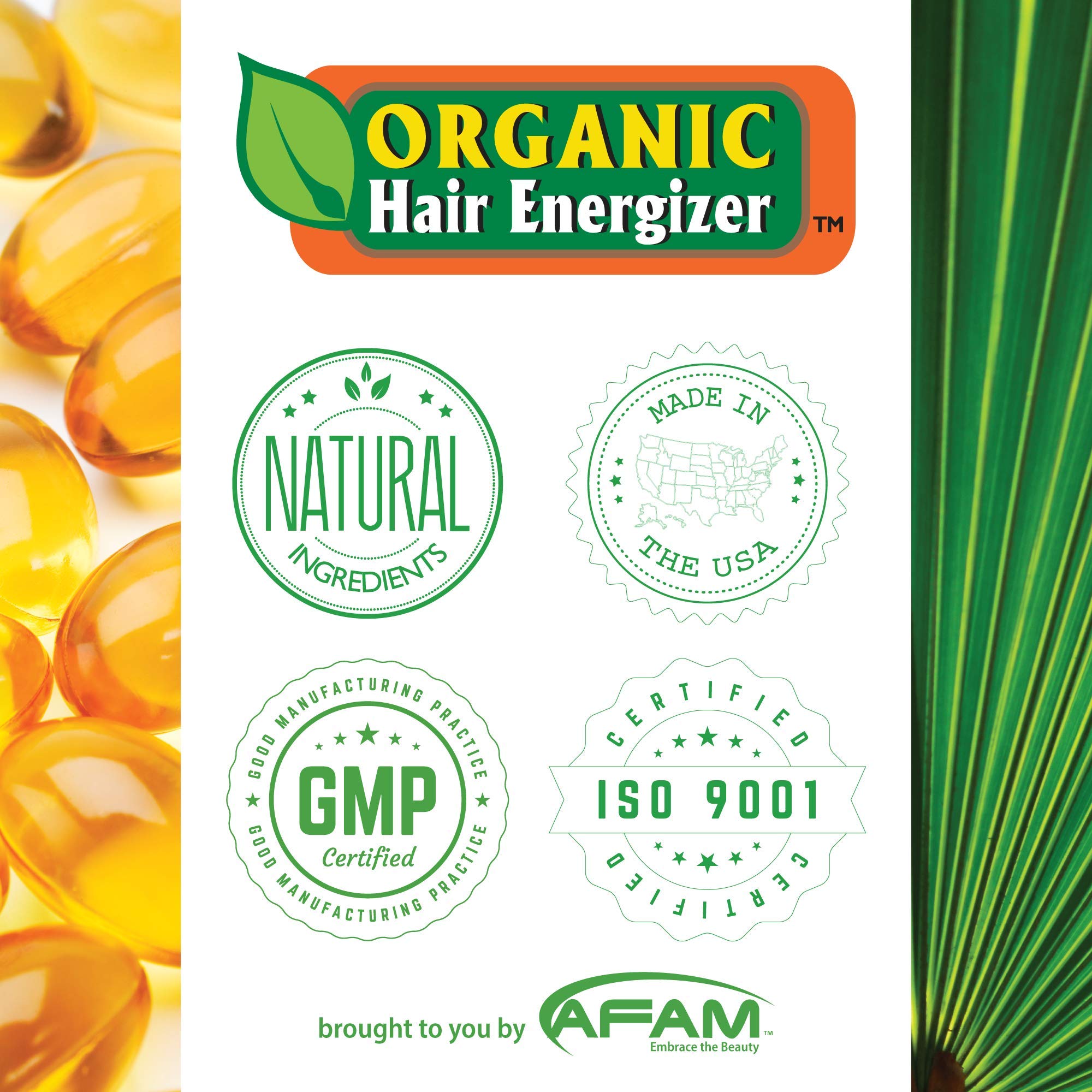 Organic Hair Growth Booster & Energizer - 6 Oz | Natural Hair Thickening Treatment for Men & Women | Perfect for Daily Use, Hair Loss Prevention & Scalp Care