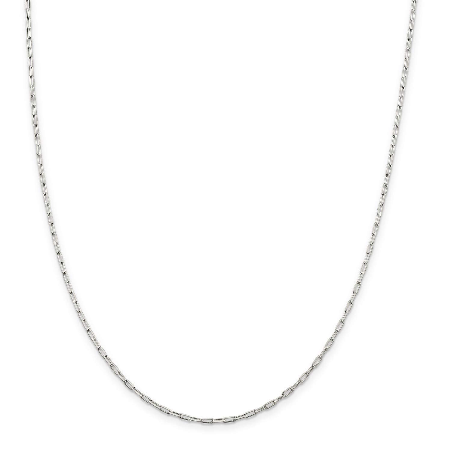 .925 Sterling Silver Rectangular Link Cable Chain Necklace or Bracelet for Women - Durable Fashion Jewelry for Daily Wear, Gift Giving & Special Occasions