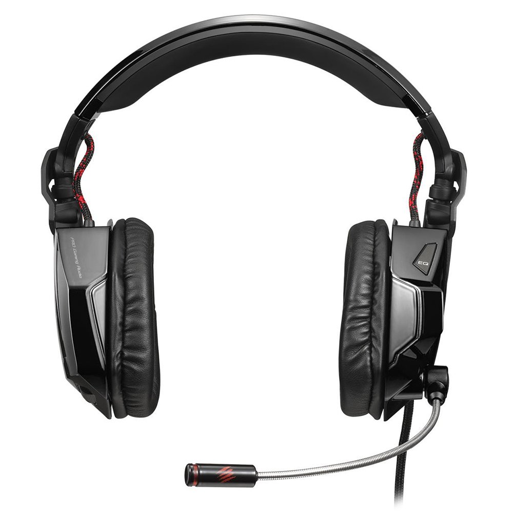 Mad Catz F.R.E.Q.5 Stereo Gaming Headset for PC & Mac - Noise Cancelling Mic, 50mm Drivers, Gloss Black - Perfect for Online Gaming, Streaming & Video Calls