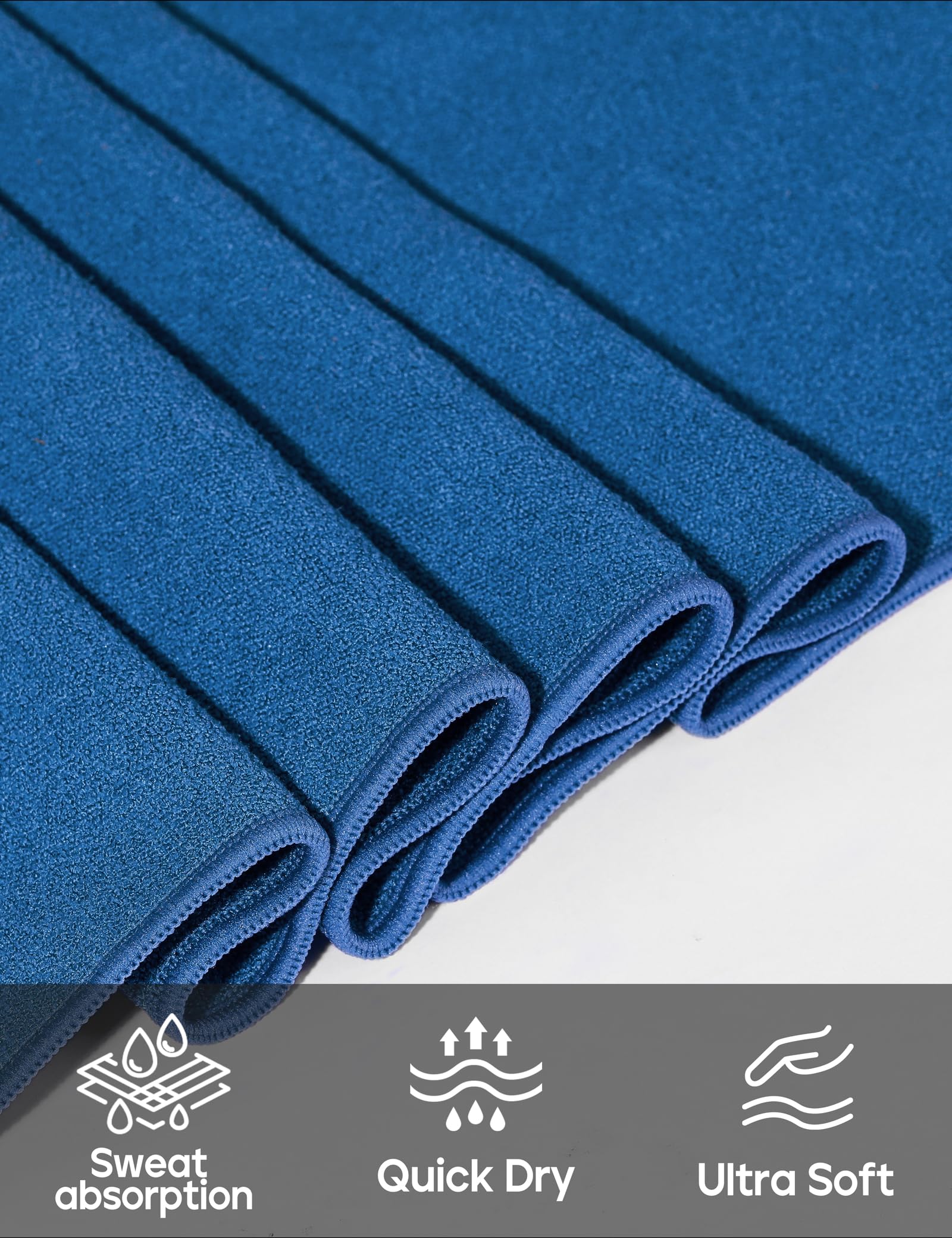 Heathyoga Non-Slip Hot Yoga Towel with Silicone Grip - 72