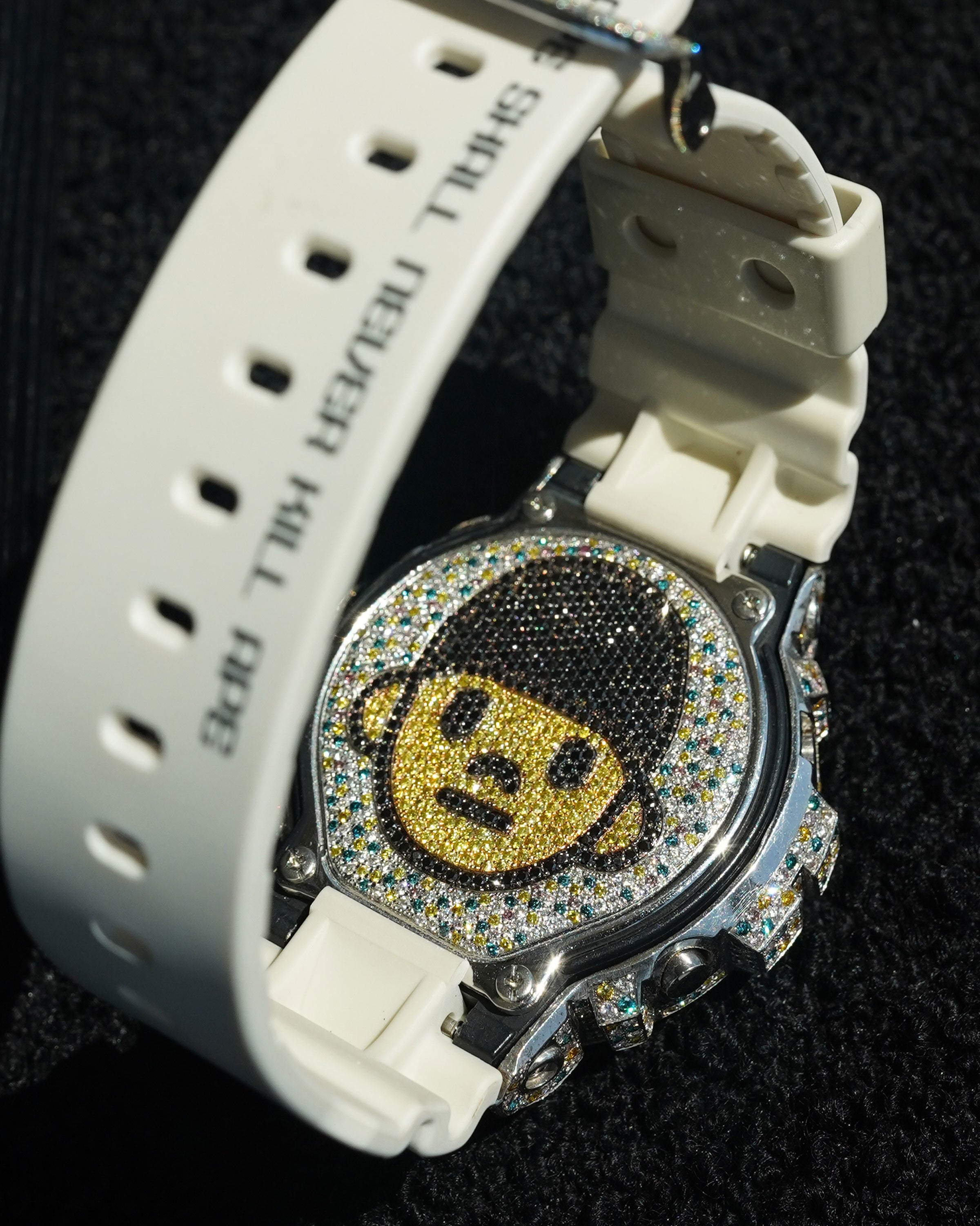 18K White Gold Casio G-Shock × BAPE DW-6900 Luxury Watch - Stylish & Durable for Men, Perfect for Streetwear & Outdoor Adventures