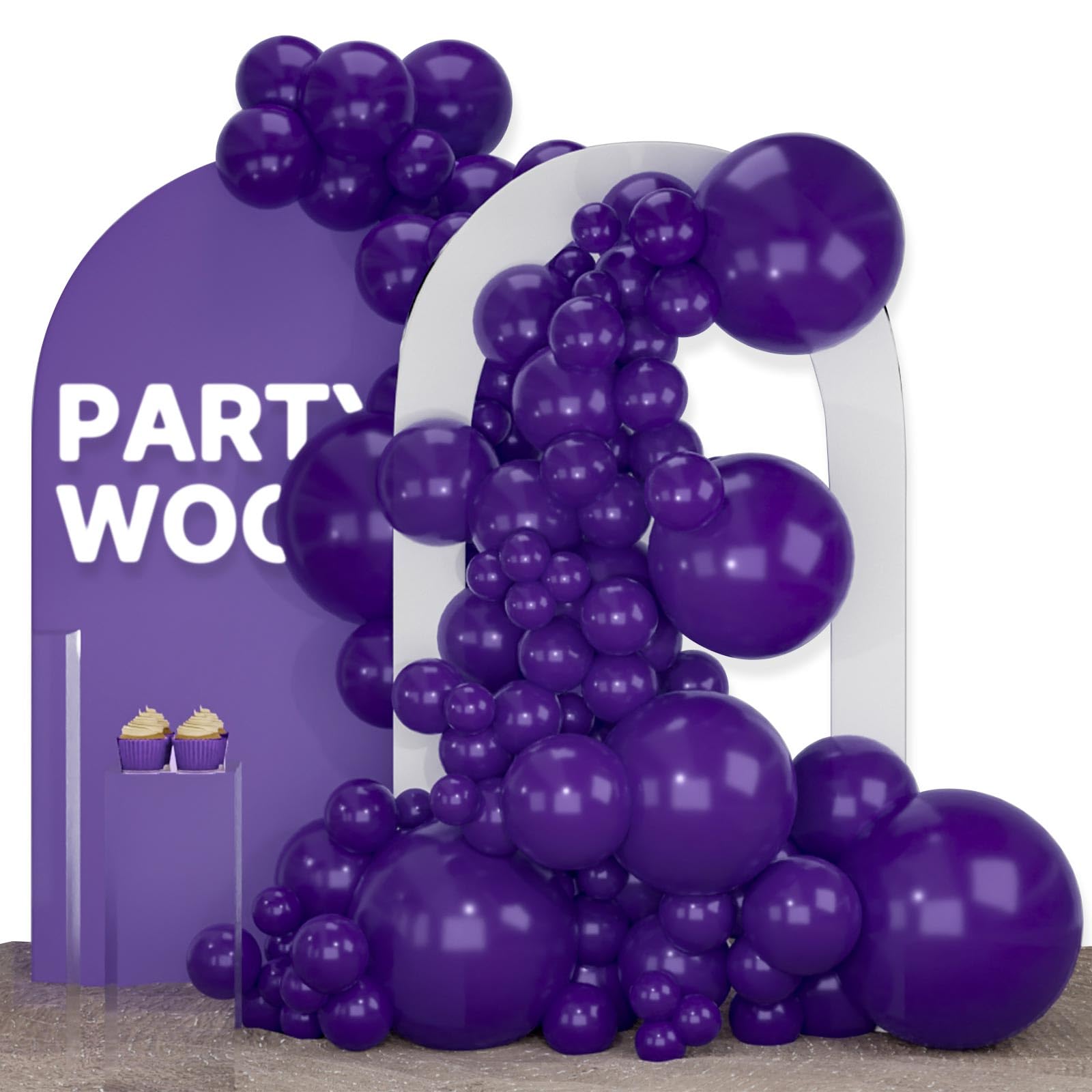 Royal Purple Balloons 140-Pack - 18