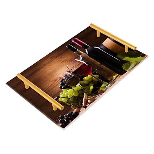 Glasses of Red Wine With Grape
