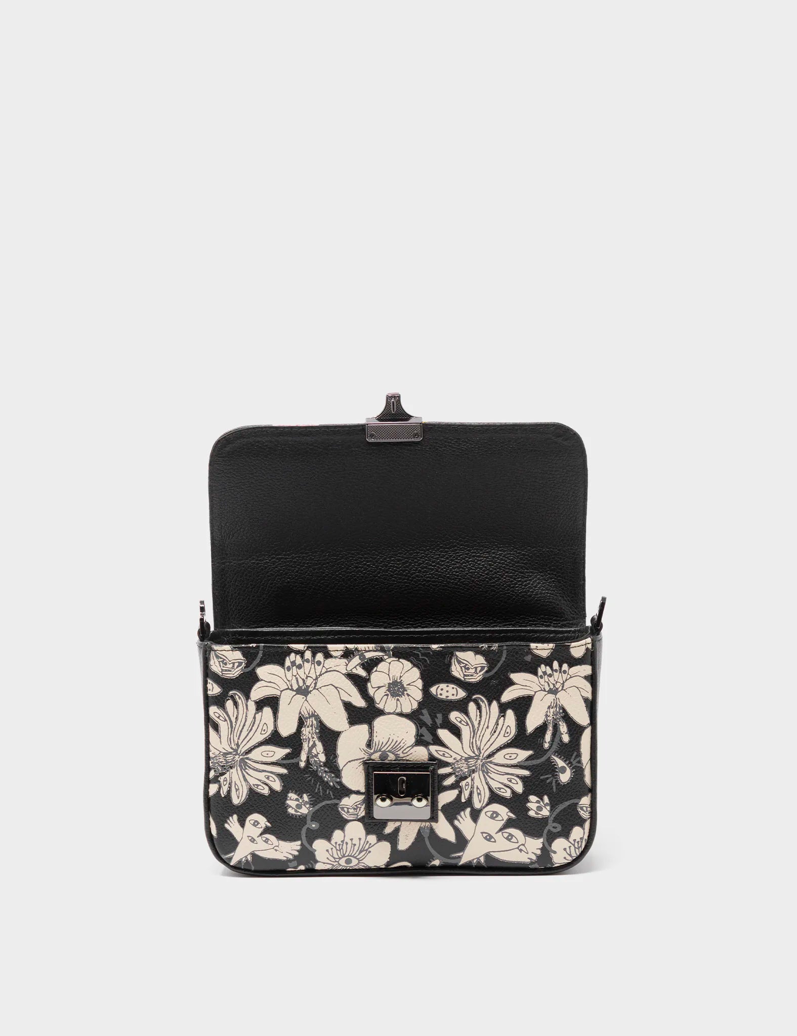 Amantis Black Leather Crossbody Mini Handbag with Tiger and Snake Design - Stylish Women's Purse for Casual Outings, Date Nights & Travel Accessories