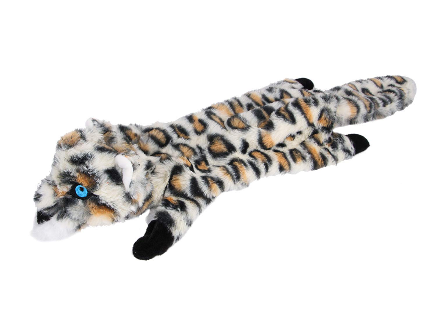 Durable Squeaky Plush Chew Toys for Dogs & Cats - Bite-Resistant Unfilled Pet Toys with Tiger Leopard Lion Patterns, Perfect for Small Medium Large Pets - Great for Playtime, Training & Teething Relief