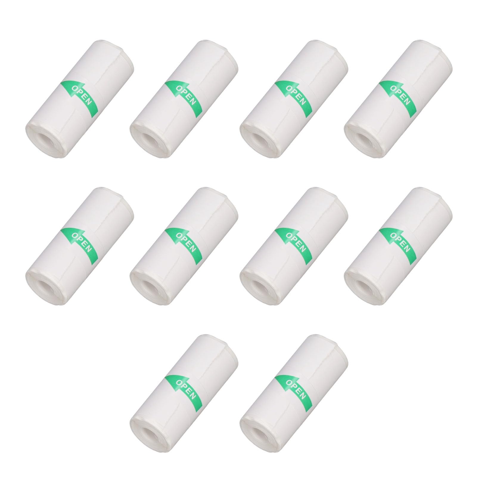 10 Rolls Self-Adhesive Label Printer Paper - 57x25mm Portable Mini Sticker Paper for Photos, Shipping Labels & Organizing | Perfect for Home, Office & Small Business Use