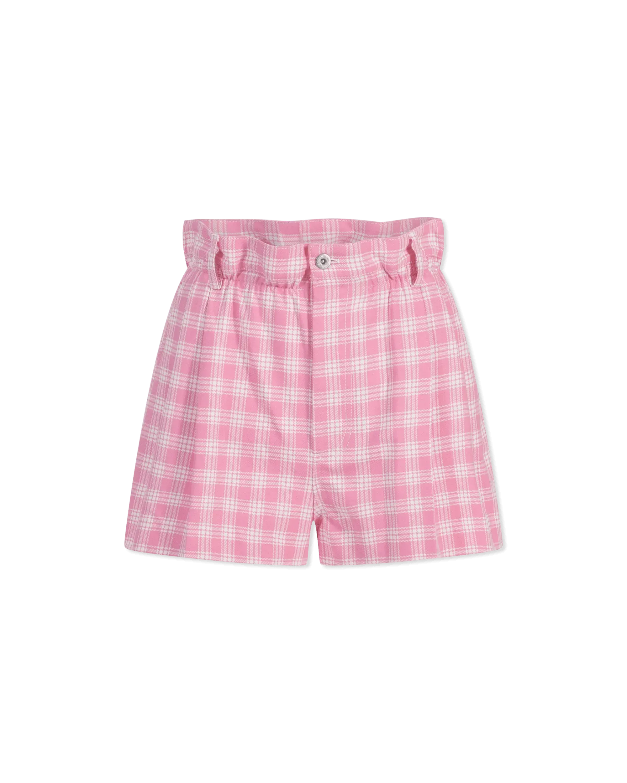 Trendy High Waisted Checkered Mini Shorts for Women - Comfortable Stretchy Denim Shorts with Pockets - Perfect for Summer, Beach, and Casual Outfits