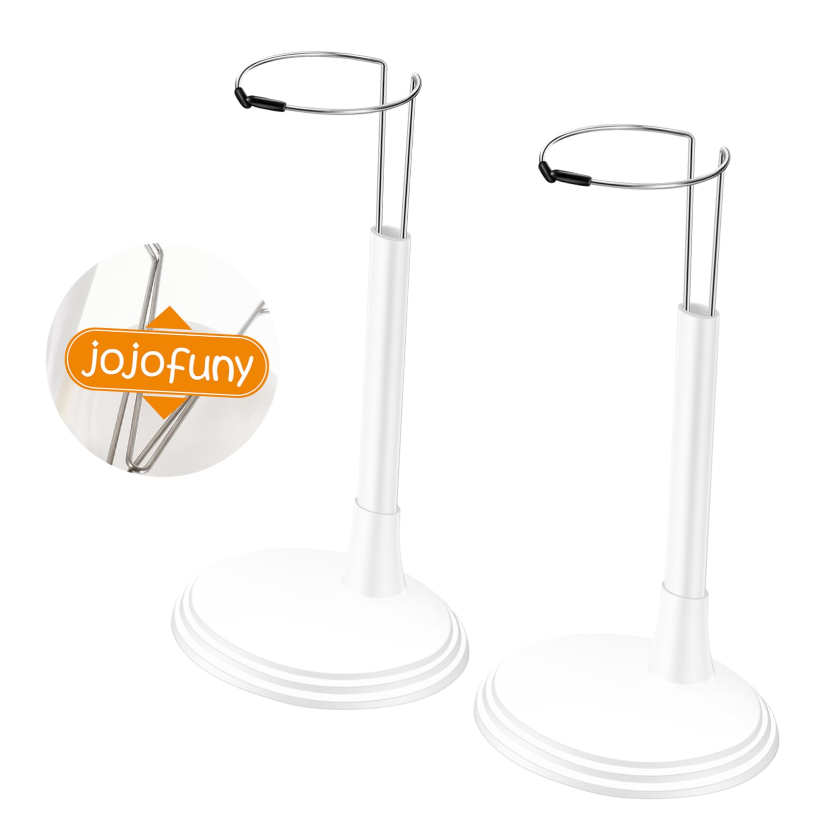 2Pcs White Doll Display Stands - 25cm Doll Bracket & Bear Support Stand for Kids Dollhouse Accessories | Perfect for Doll Photography, Toy Collections & Desktop Decorations