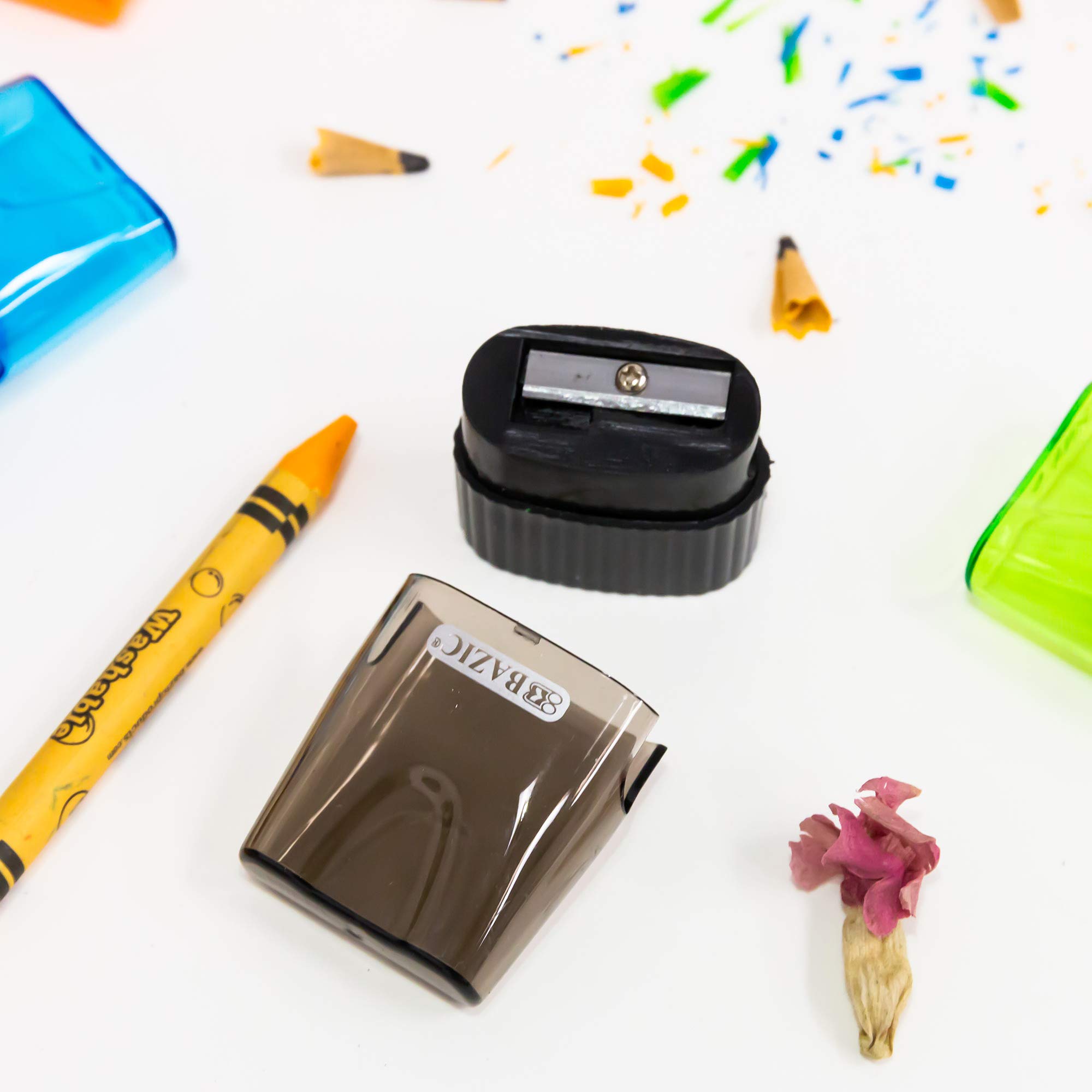 BAZIC Single Hole Pencil Sharpener - 6-Pack Standard Blade Sharpener for Office & School Use - Perfect for Pencils, Crayons & Art Supplies - Ideal for Classrooms, Home Office & Drawing Stations