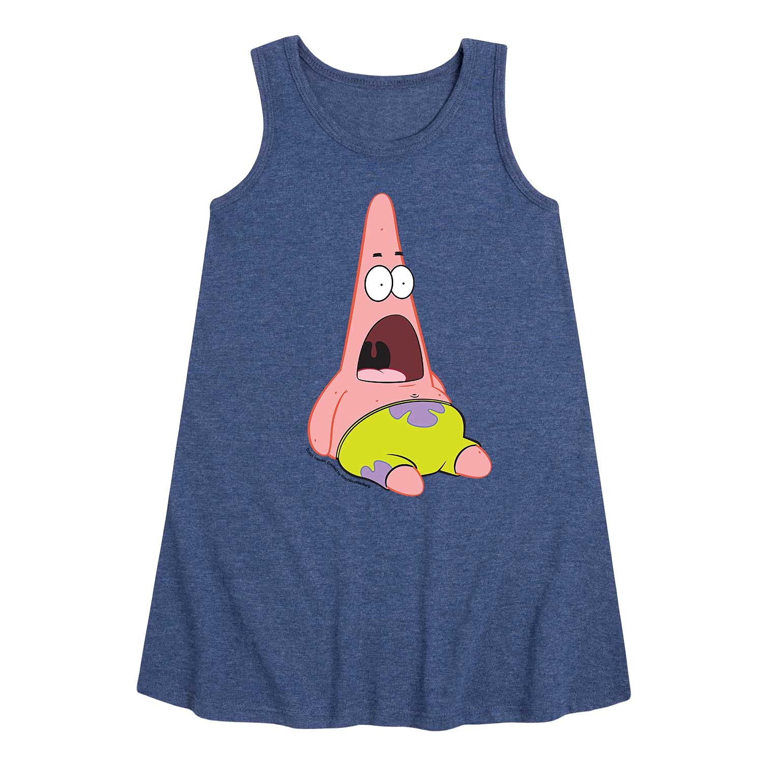 Spongebob Squarepants Patrick Star A-Line Dress for Toddler & Youth Girls - Cute Cartoon Character Outfit for Birthday, Cosplay & Daily Wear