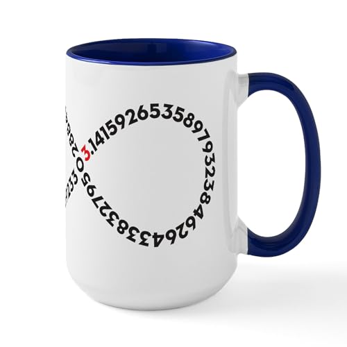 White/Navy Inside - Infinity Pi Large Mug