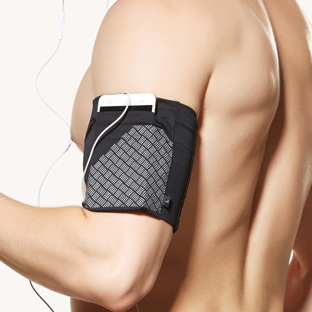Running Armband for iPhone & Android Phones - Adjustable Elastic Phone Holder for Outdoor Exercise, Workout, Jogging, Hiking & Biking - Perfect for Gym, Sports & Fitness Activities